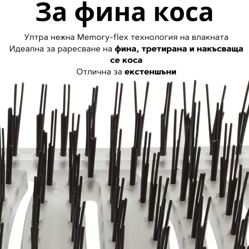 Четка за разресване на фина коса Olivia Garden iDetangle Detangling Brush Thin Hair — 2