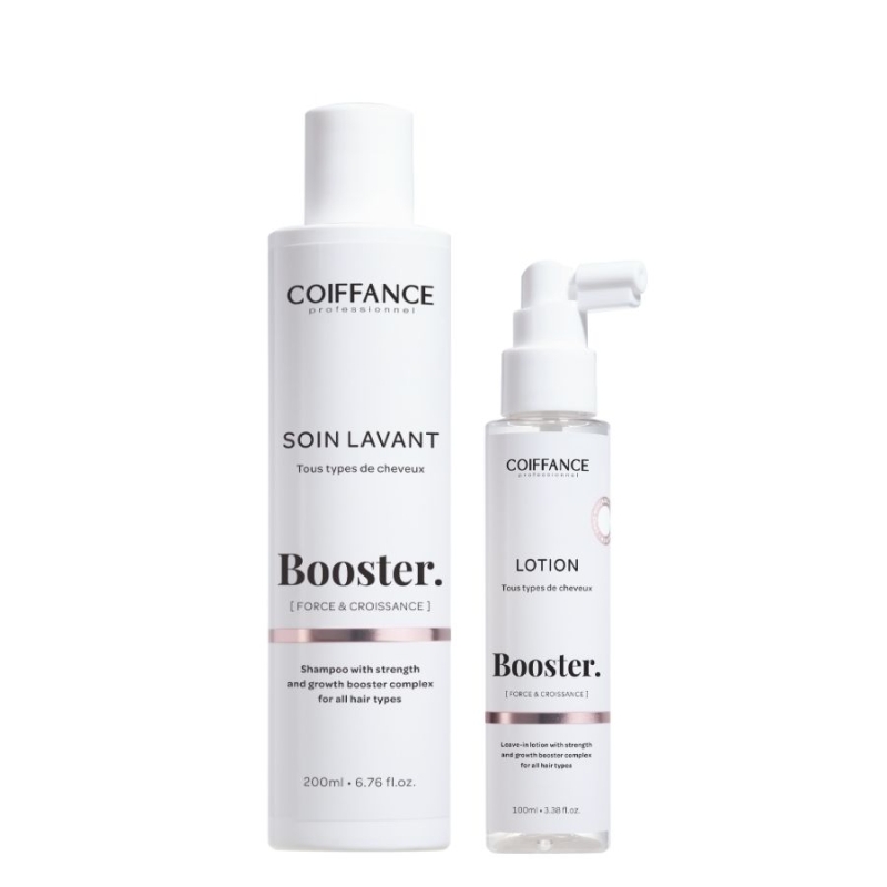 Укрепващ и уплътняващ сет против косопад и за бърз растеж Coiffance Professional Booster Strenght & Growth Shampoo + Lotion Set