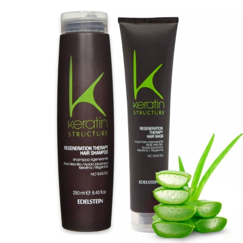 Регенериращ кератинов сет за коса с Edelstein Keratin Structure Regeneration Therapy Shampoo + Mask