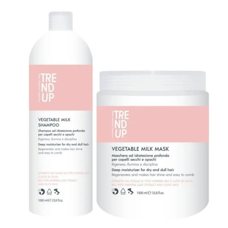 Регенериращ сет за суха коса с Edelstein Professional Trend Up Vegetable Milk Shampoo 1000ml + Mask 1000ml