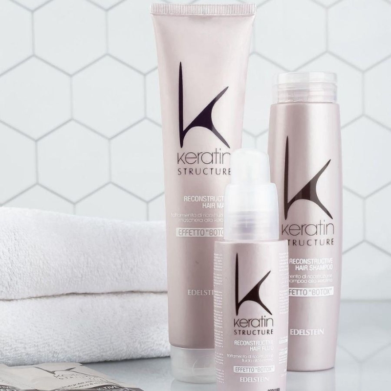 Кератинов сет Edelstein Keratin Structure Reconstructive Hair Set Shampoo + Mask + Fluid — 2