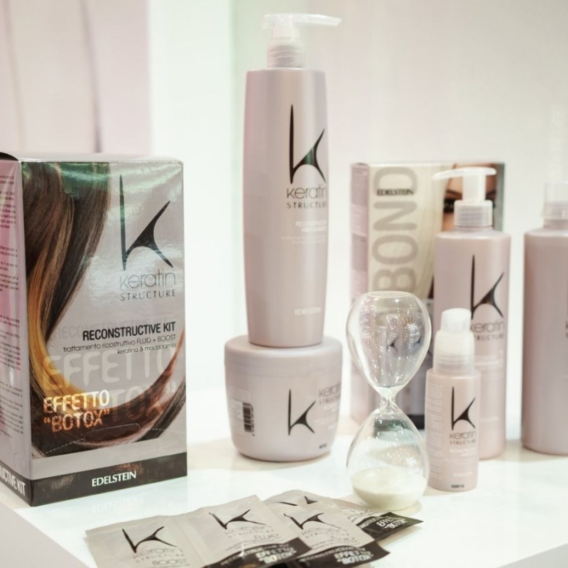 Кератинов сет Edelstein Keratin Structure Reconstructive Hair Set Shampoo + Mask + Fluid — 3