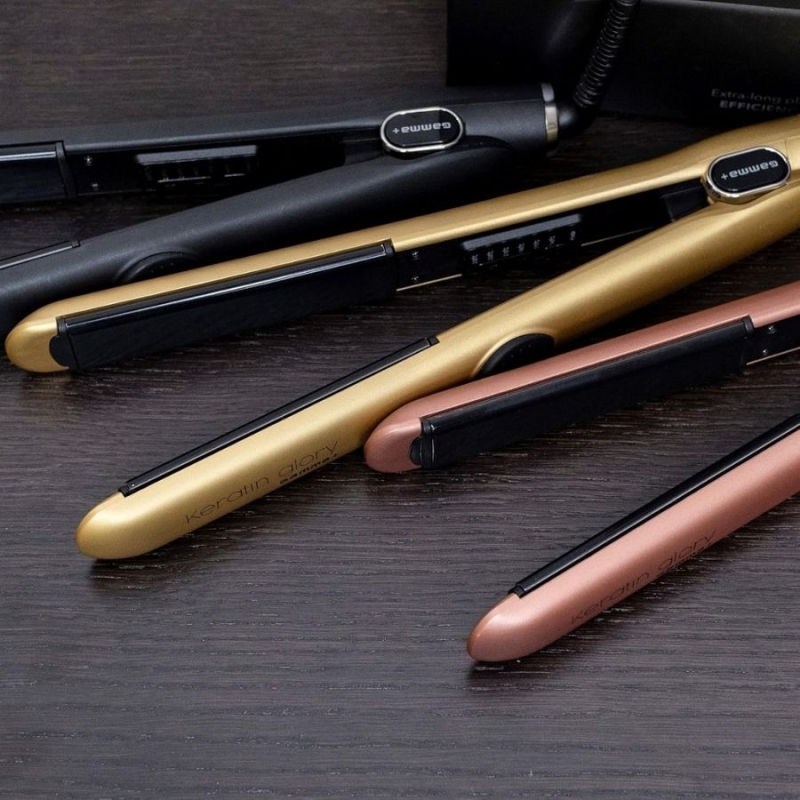 Преса за коса Gamma+ Keratin Glory Hair Straightener Gold Rose — 2