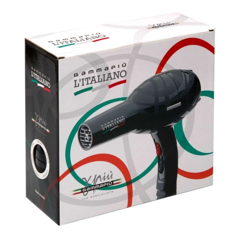 Сешоар GammaPiu L'Italiano Black Hair Dryer 1700-2000W — 2