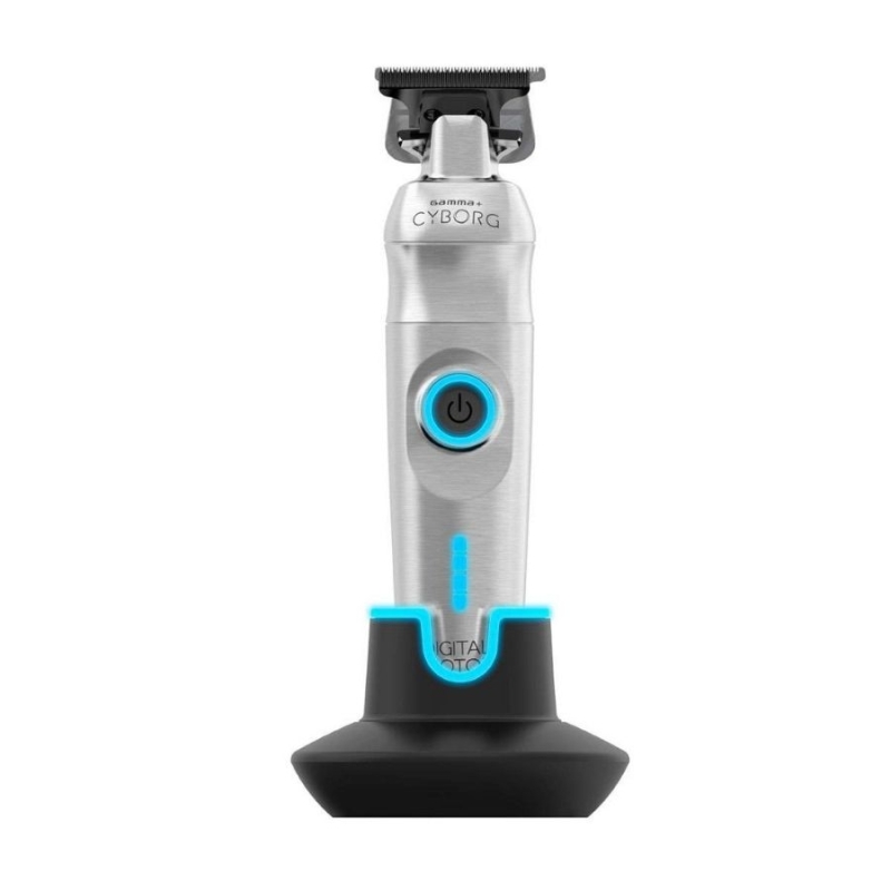 Безчетков моторен тример Gamma+ Cyborg Digital Brushless Motor Cordless Hair Trimmer