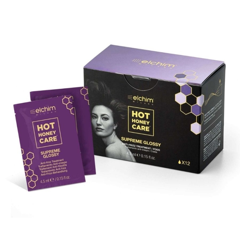 Анти-фриз терапия за блясък Elchim Hot Honey Care Supreme Glossy Anti-Frizz Treatment Pods 12X4.5ml