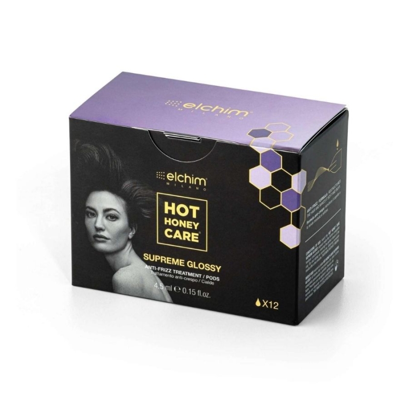 Анти-фриз терапия за блясък Elchim Hot Honey Care Supreme Glossy Anti-Frizz Treatment Pods 12X4.5ml — 2