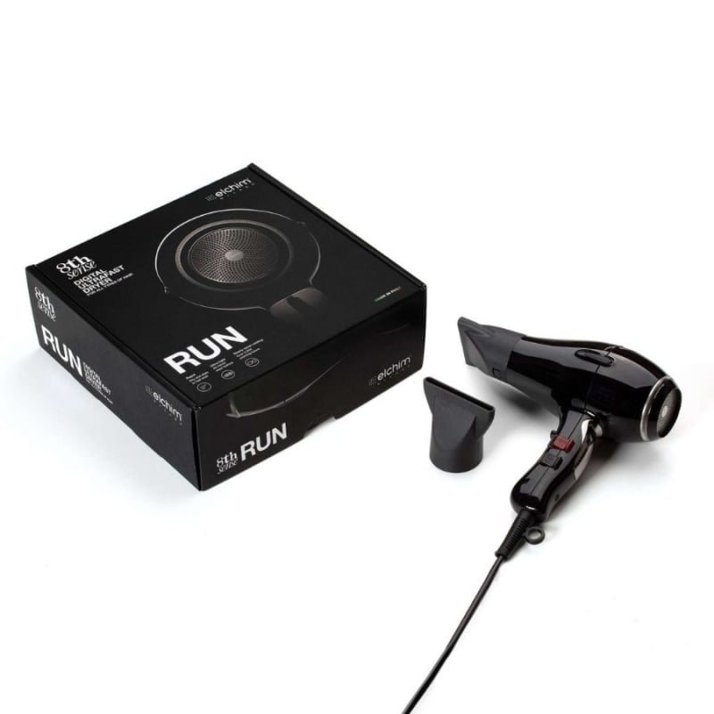 Професионален лек и ефективен сешоар Elchim 8th Sense RUN Hair Dryer Black — 2