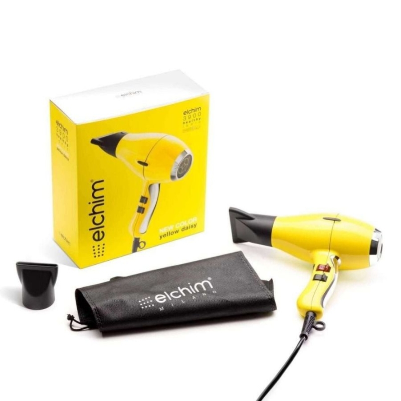 Професионален мощен и ефективен сешоар Elchim 3900 Healthy Ionic Hair Dryer Yellow — 2