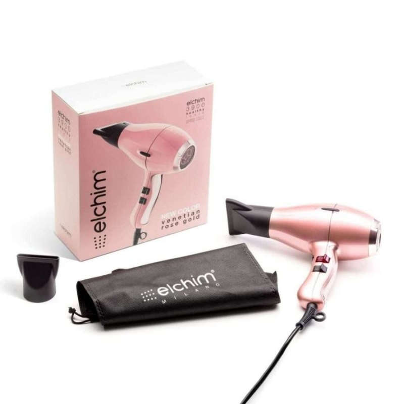 Професионален мощен и ефективен сешоар Elchim 3900 Healthy Ionic Hair Dryer Rose — 3