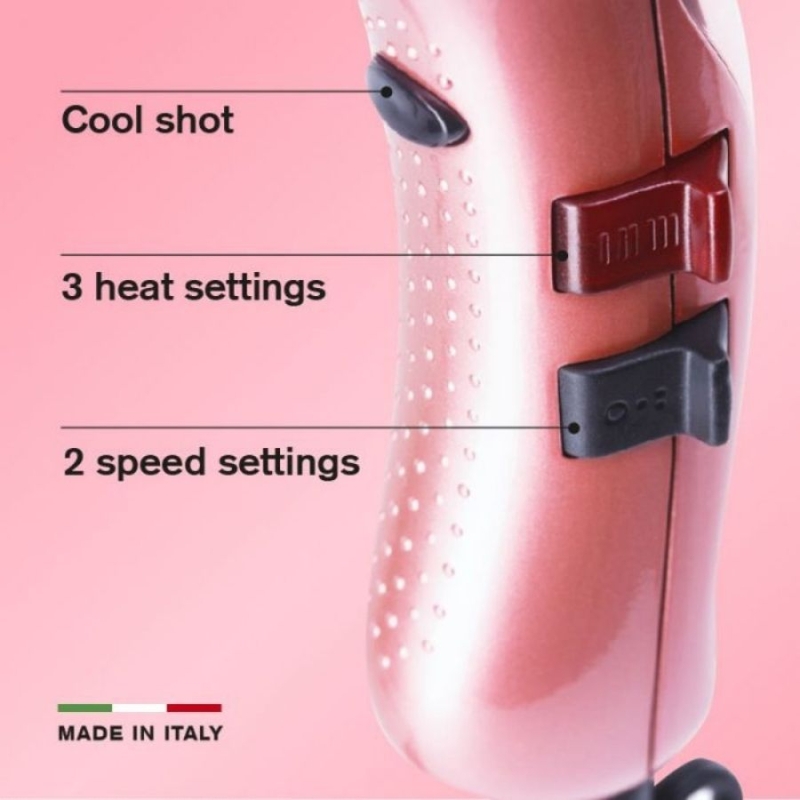 Професионален мощен и ефективен сешоар Elchim 3900 Healthy Ionic Hair Dryer Rose — 4