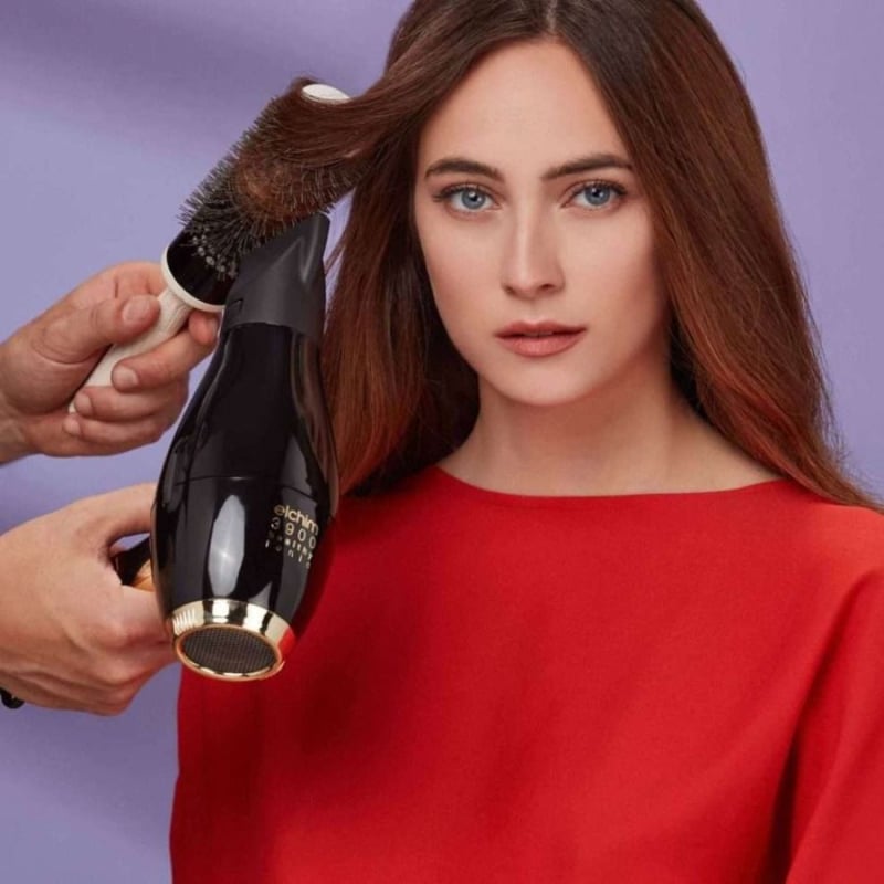 Професионален мощен и ефективен сешоар Elchim 3900 Healthy Ionic Hair Dryer Black Gold — 4