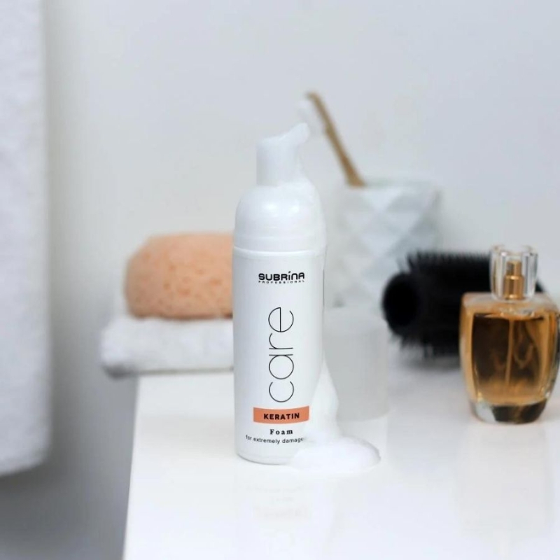 Подхранваща кератинова пяна за силно увредена коса Subrina Professional Care Keratin Foam 150ml — 2