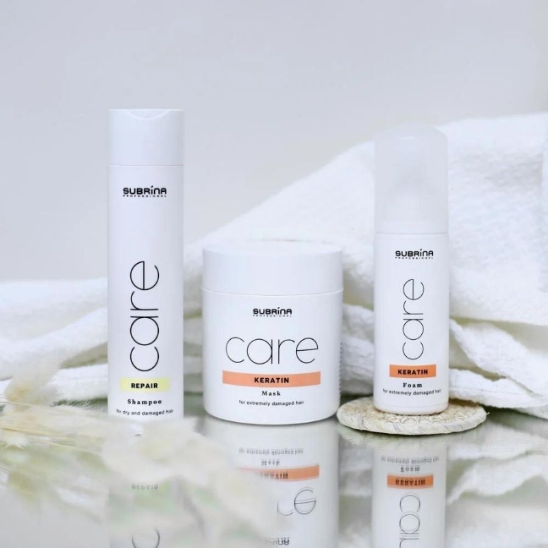 Подхранваща кератинова пяна за силно увредена коса Subrina Professional Care Keratin Foam 150ml — 4