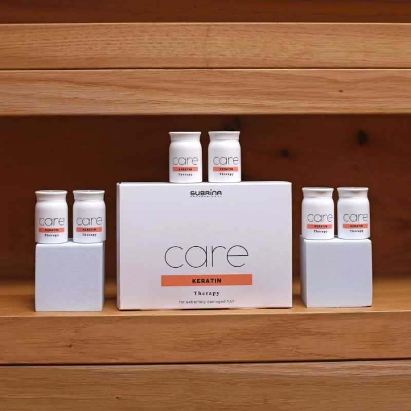 Ампули - кератинова терапия за силно увредена коса Subrina Professional Care Keratin Therapy 6x10ml — 4