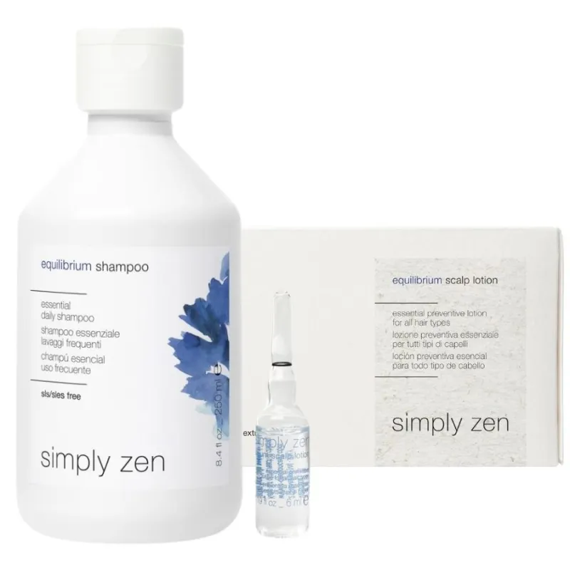 Ежедневен сет за балансиран скалп Simply Zen Equilibrium Set Shampoo + Ampoule