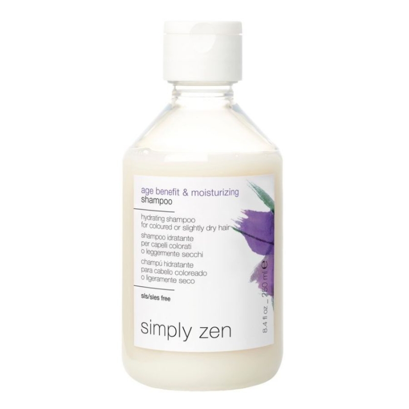 Хидратиращ шампоан за боядисана и леко суха коса Simply Zen Age Benefit & Moisturizing Shampoo 250ml