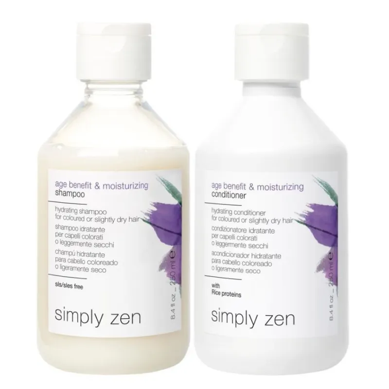Хидратиращ сет леко суха коса Simply Zen Age Benefit & Moisturizing Duo