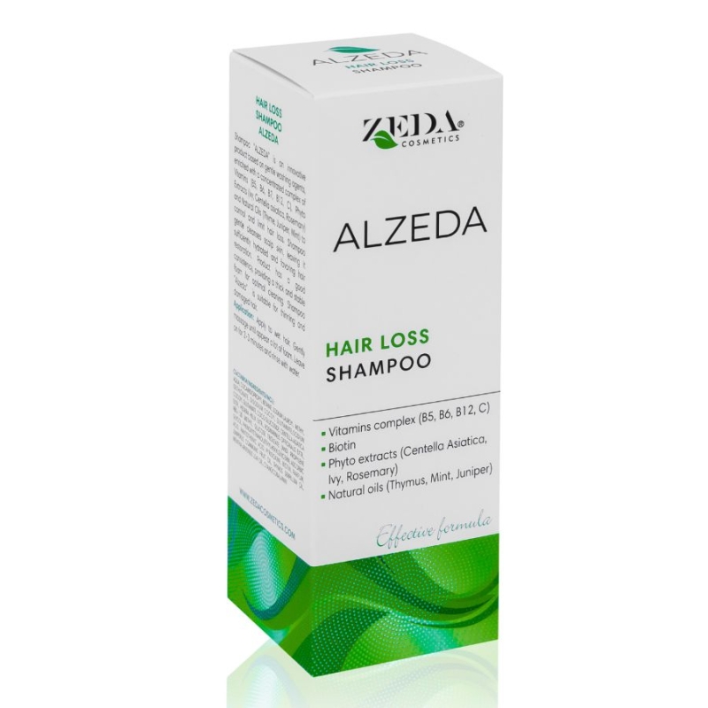 Безсулфатен шампоан против косопад Alzeda Hair Loss Shampoo with Vitamin B Complex 200ml — 2
