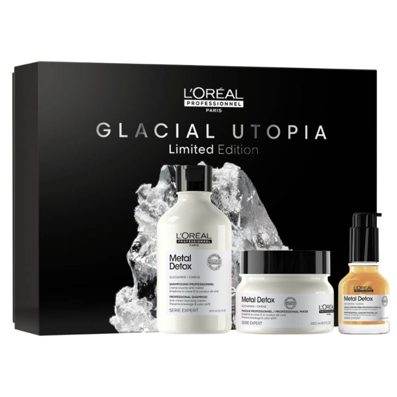 Лимитиран комплект за детокс и против накъсване на косата Loreal Professionnel Metal Detox Trio