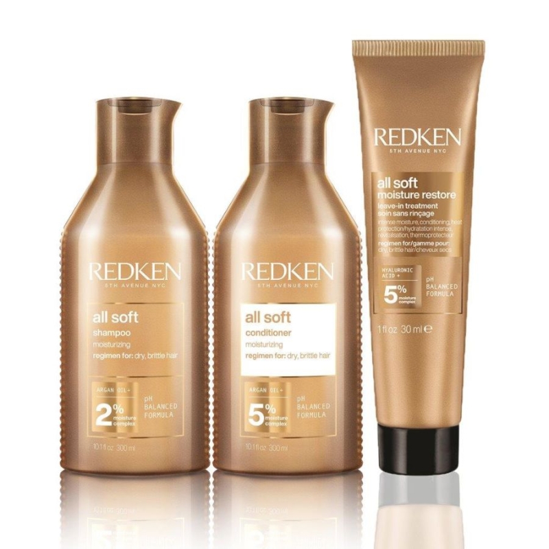 Лимитирана подаръчна кутия за суха коса с арган Redken All Soft Holiday Box — 3