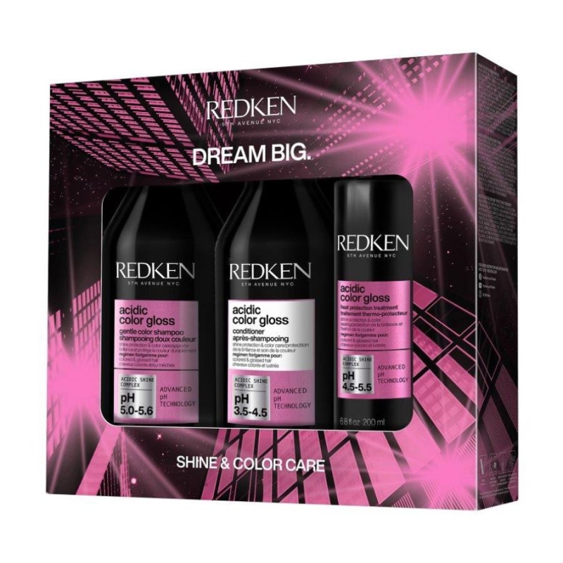 Лимитирана подаръчна кутия за блясък и грижа за боядисана коса Redken Acidic Color Gloss Holiday Box