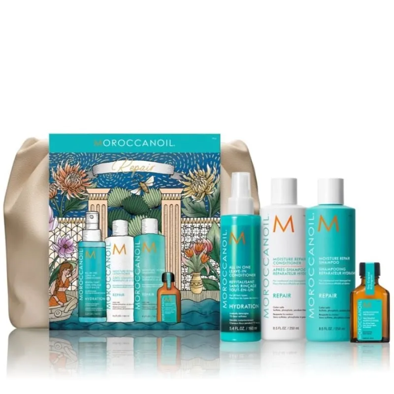 Подаръчен комплект за увредена коса Moroccanoil Repair Holiday Set