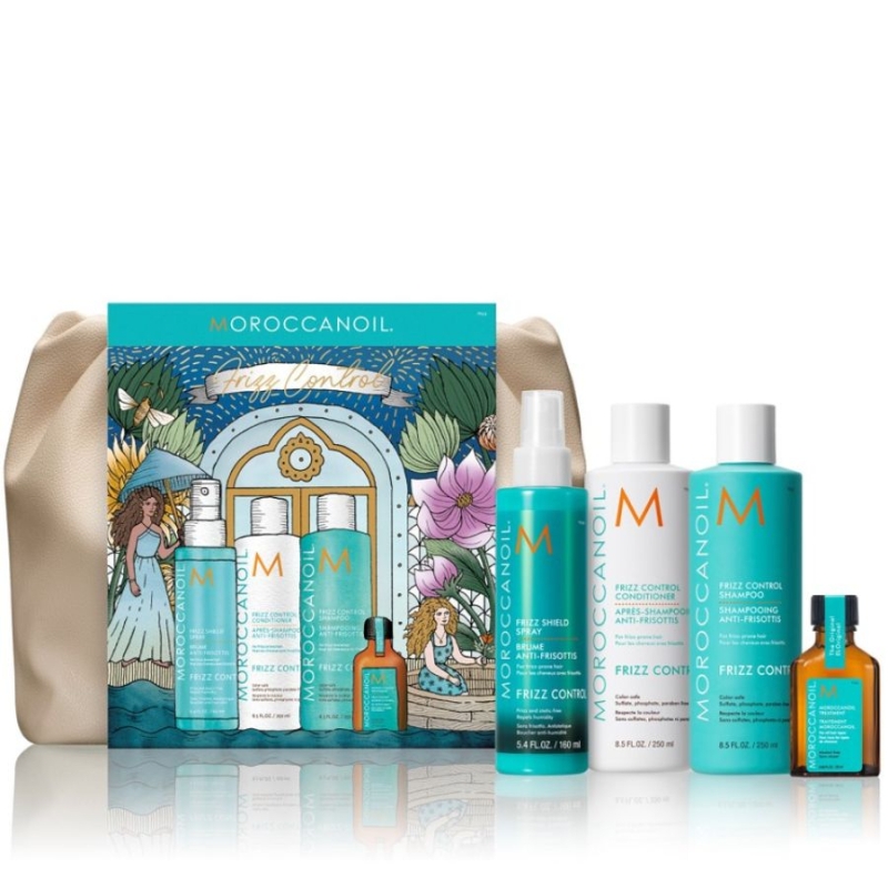 Подаръчен комплект за изглаждане Moroccanoil Frizz Control Holiday Set
