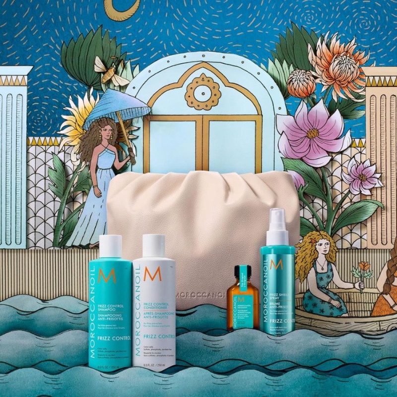Подаръчен комплект за изглаждане Moroccanoil Frizz Control Holiday Set — 2