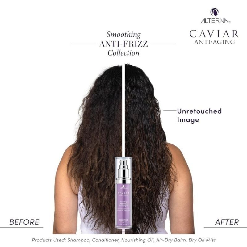 Възстановяващо хайверно олио за контрол на фриза Alterna Caviar Smoothing Anti-Frizz Nourishing Oil 50ml — 3
