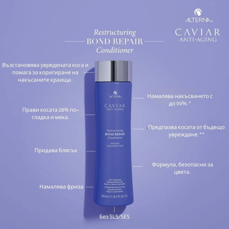 Възстановяващ хайверен балсам за коса Alterna Caviar Restructuring Bond Repair Conditioner 250 ml — 2