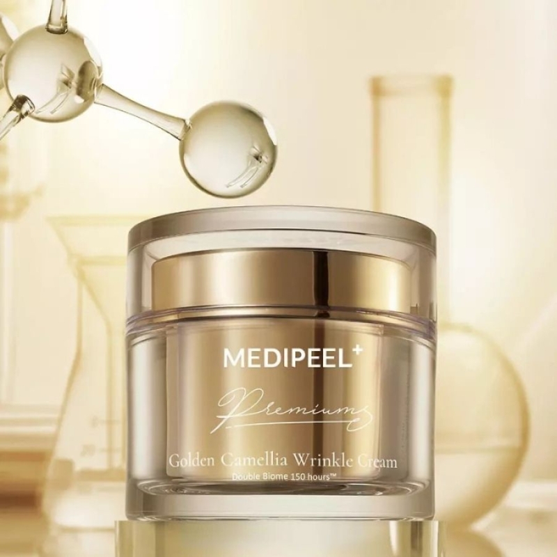 Луксозен анти ейдж крем с колоидно злато и масло от камелия MEDI-PEEL Premium Golden Camellia Cream 50ml — 2