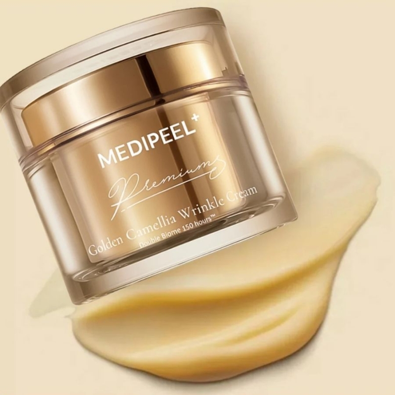 Луксозен анти ейдж крем с колоидно злато и масло от камелия MEDI-PEEL Premium Golden Camellia Cream 50ml — 4