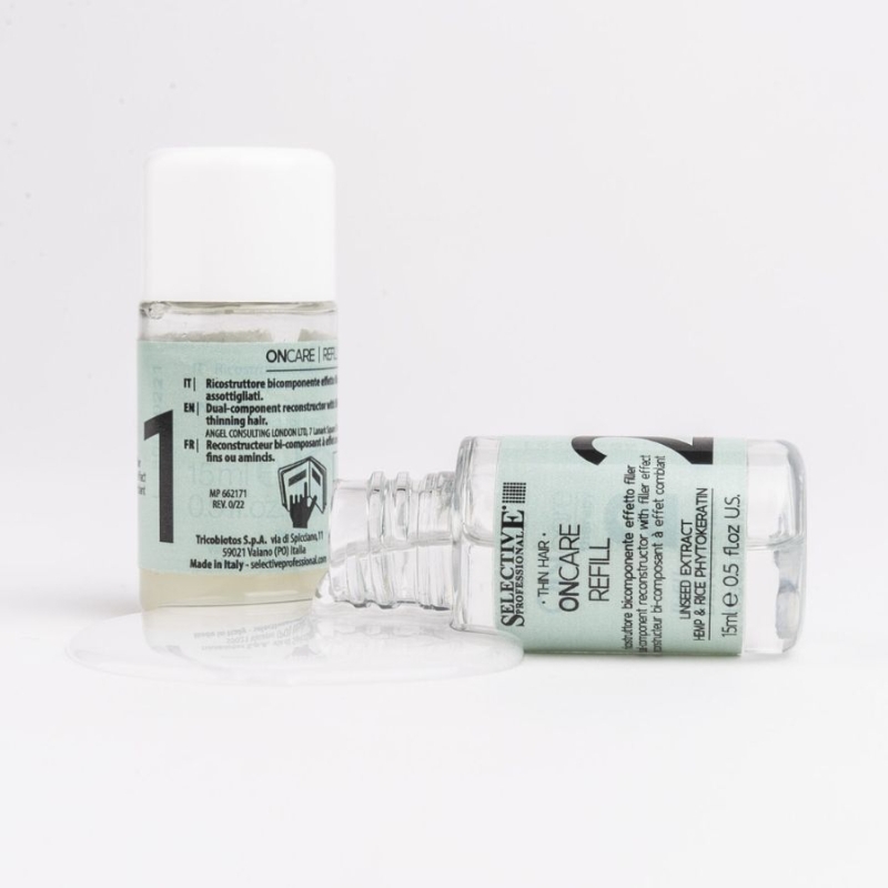 Възстановяваща ампула за обем и плътност с фитокератин Selective ОnCare Refill Treatment 1+1 x 15 ml — 2
