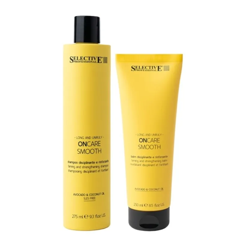 Изглаждащ сет за дълга и непокорна коса Selective ОnCare Smooth Shampoo + Conditioner
