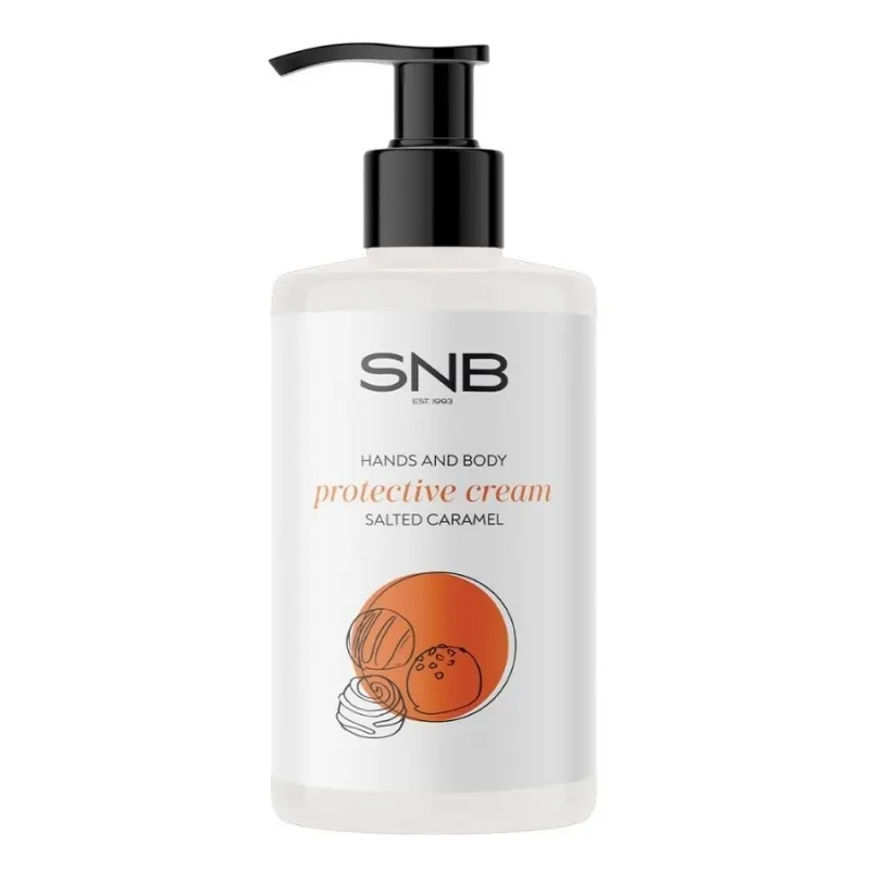 Предпазващ крем за ръце и тяло с аромат на солен карамел SNB Protective Cream Salted Caramel for Hands & Body — 4