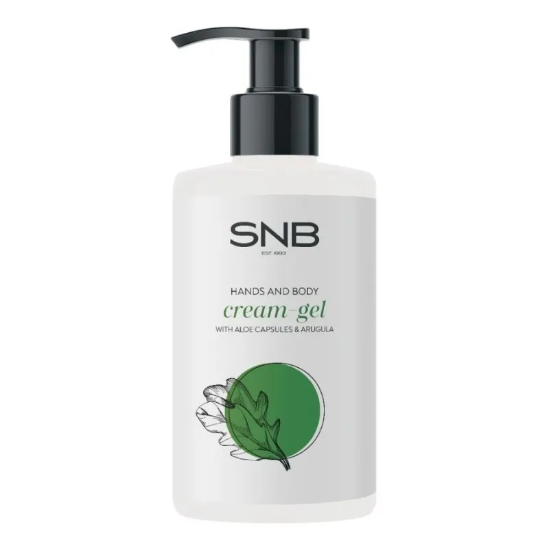 Крем-гел за ръце и тяло със сфери Алое Вера и рукола SNB Aloe Vera & Arugula Cream Gel Hands & Body — 3
