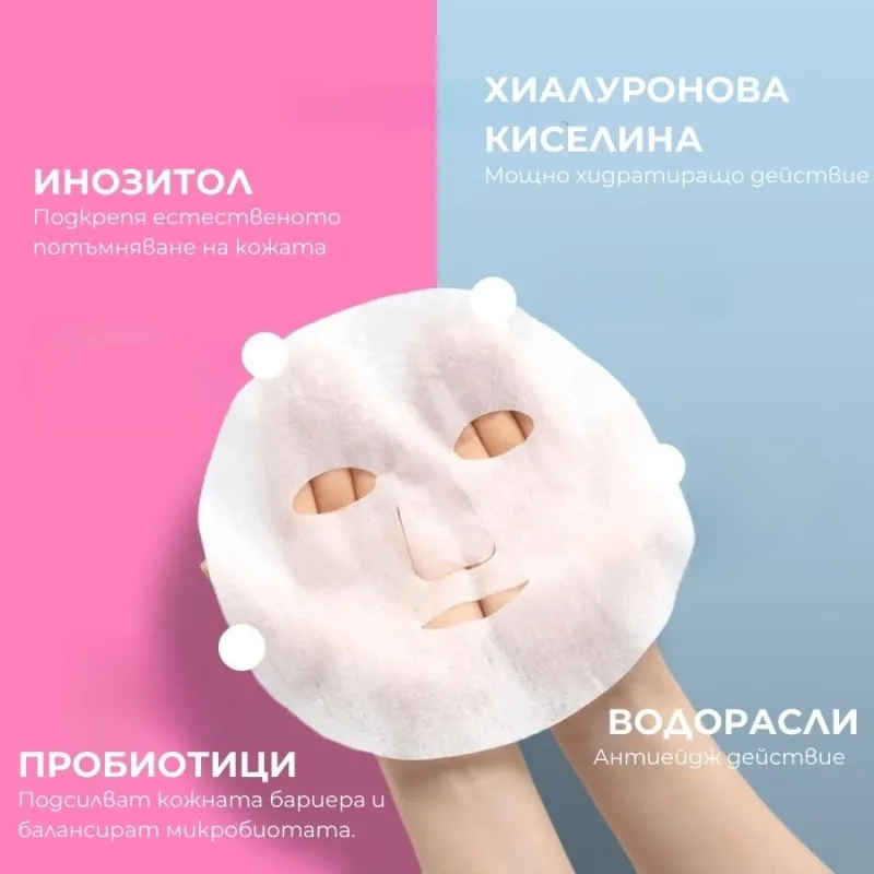 Подхранваща маска за лице след слънце Iroha Nourishing Aftersun Face Sheet Mask Algae — 4