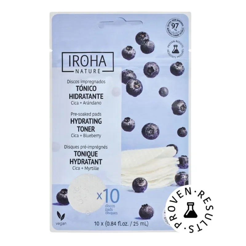 Хидратиращи тонер падове Iroha Hydrating Toner Pads Blueberry