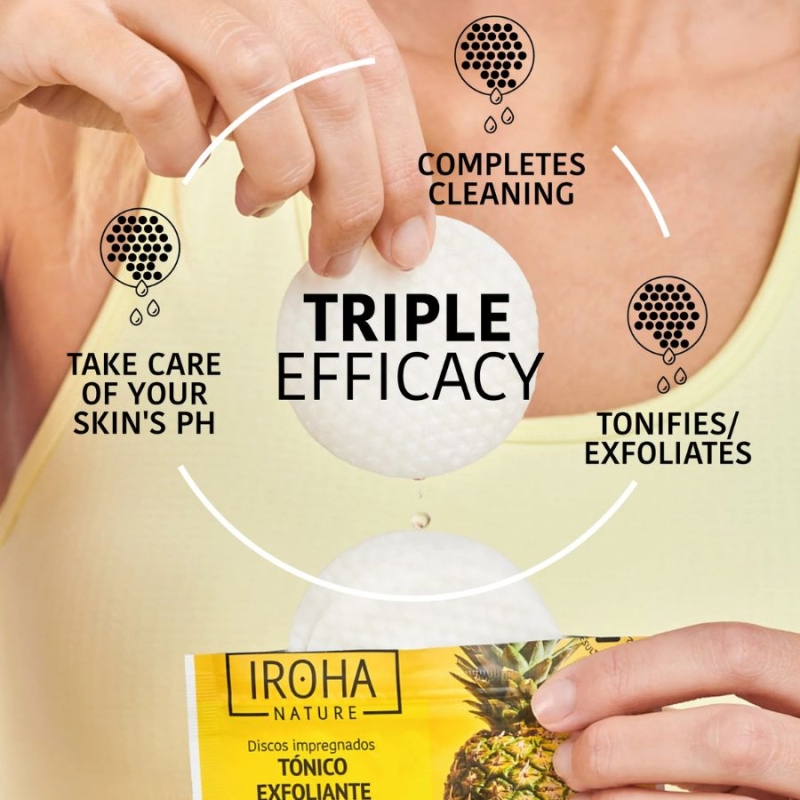 Ексфолиращи тоник падове с гликолова киселина Iroha Exfoliating and Brightening Toner Pads — 3