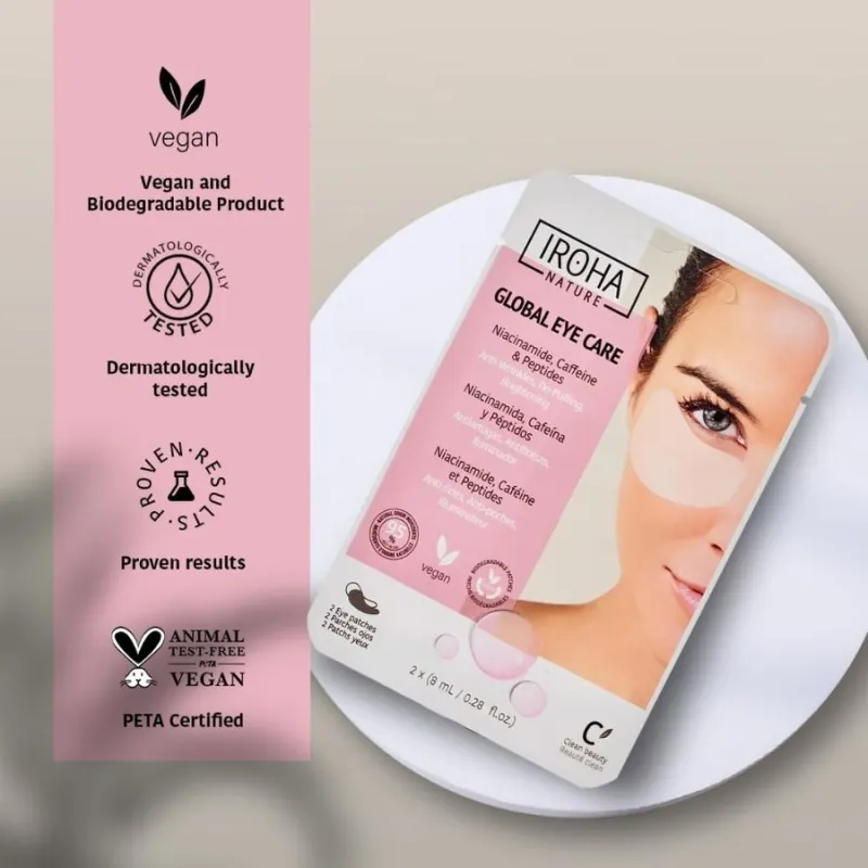 Пачове за очи с Ниацинамид и Пептиди Iroha Eye Contour Patches Global Anti-age with Niacinamide — 3