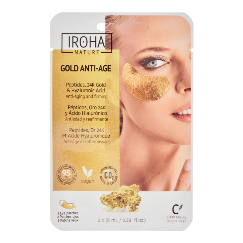Златни стягащи пачове за очи с 24 К злато Iroha Gold Anti-Age Eye Contour Patches