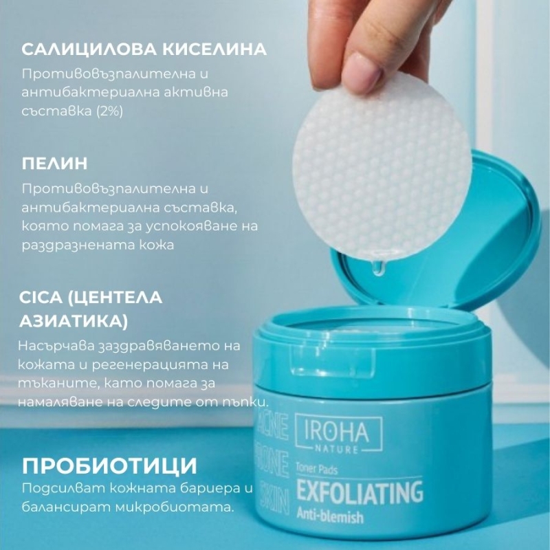 Iroha Exfoliating Anti-Blemish Toner Pads — 2