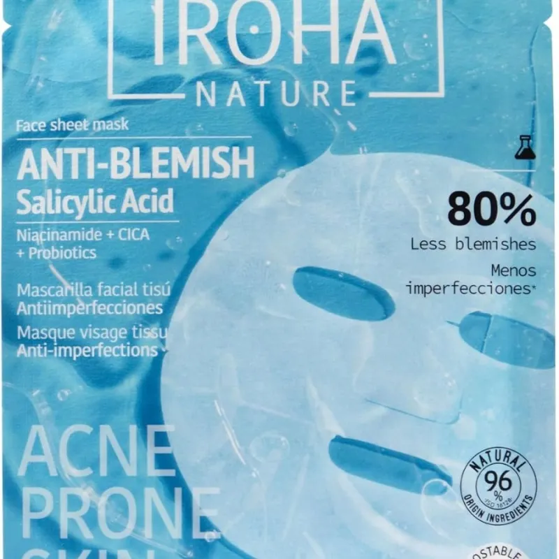 Маска за проблемна кожа със салицилова киселина IrohaAnti-Blemish Face Sheet Mask with Salicylic Acid — 3