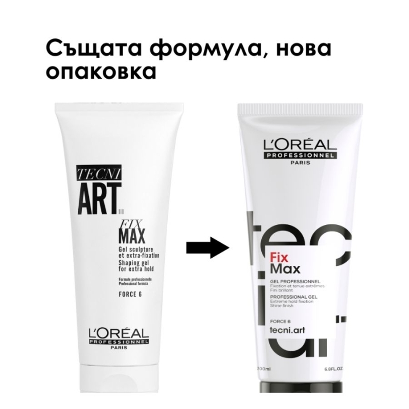 Гел със супер-силна фиксация Loreal Professionnel Techni Art Fix Max Gel 200ml — 2