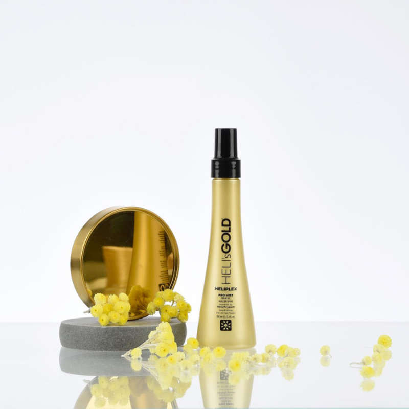 Лек спрей за блясък с безсмъртниче за фина и изтъняла коса Heli's Gold Heliplex Pro Mist Spray Oil 150ml — 4