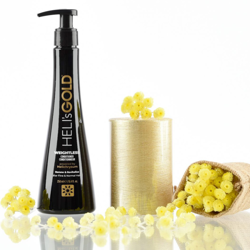 Ултралек балсам за обем при фина и изтъняла коса Heli's Gold Volume Weightless Conditioner 300 ml — 3