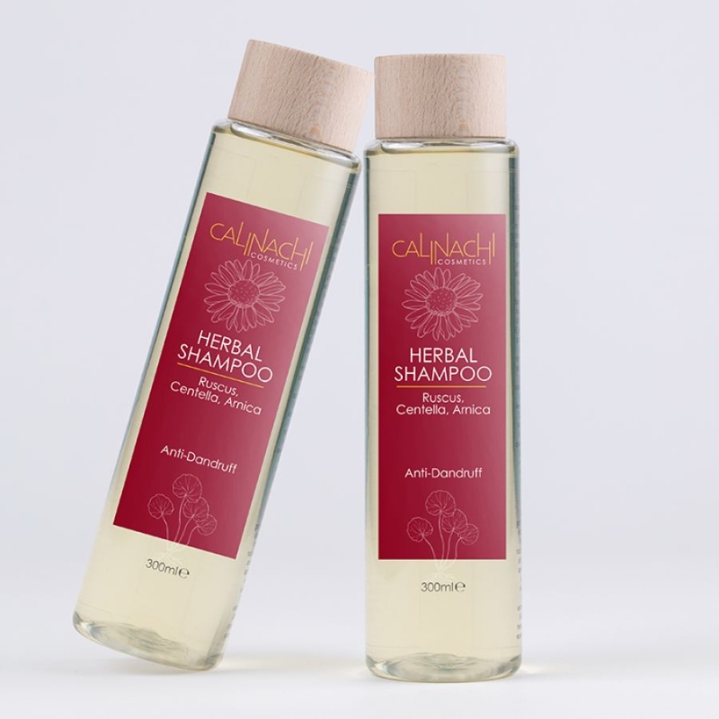 Безсулфатен билков шампоан против пърхот Calinachi Herbal Ani-Dandruff Shampoo 300ml — 2