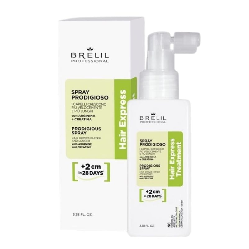 Спрей за бърз растеж на косата с аргинин и креатин Brelil Hair Express Hair Growth Accelerating Spray 100ml