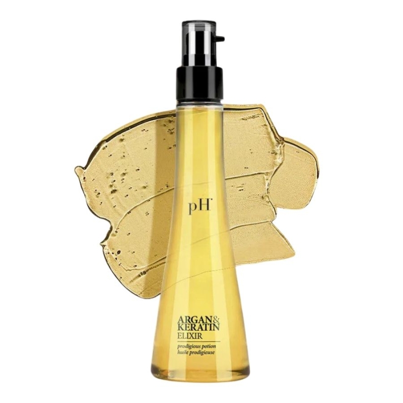 Oзаряващ маслен серум за суха и увредена коса pH Laboratories Argan & Keratin Elixir 100ml — 3